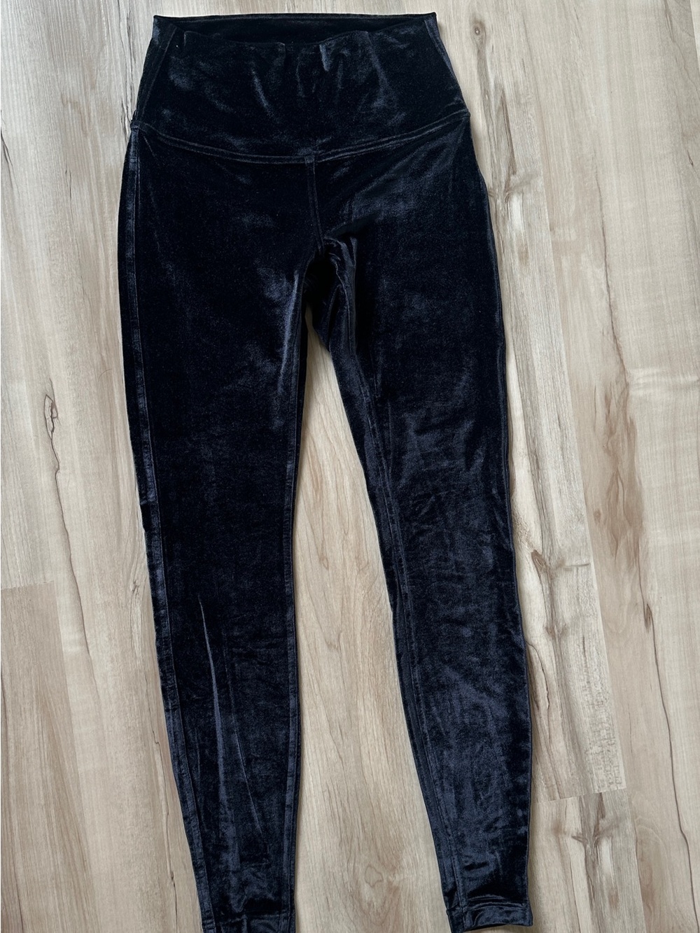 Lululemon Wunder Under Navy Velvet Leggings Size 6